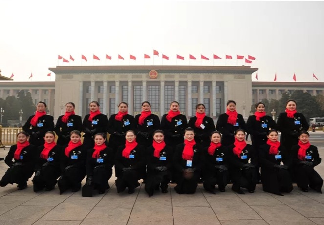  学生实习实训期间出色服务两会.
